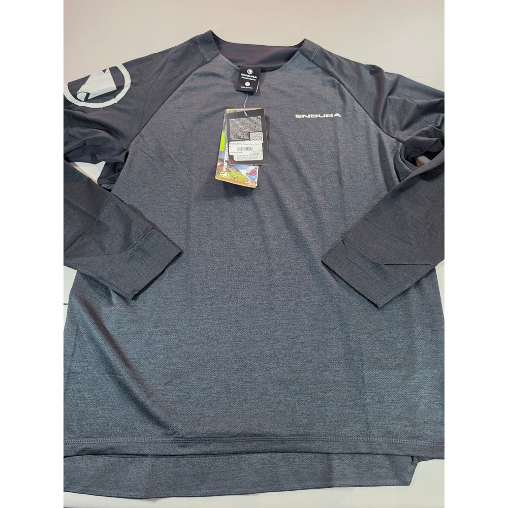 Endura SingleTrack Long Sleeve Cycling Jersey Pewter Grey E3214PW/5 Mens Large